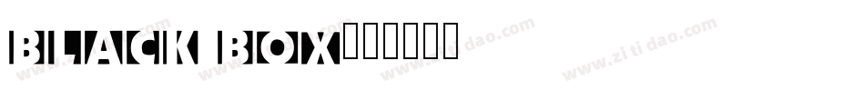 black box字体转换